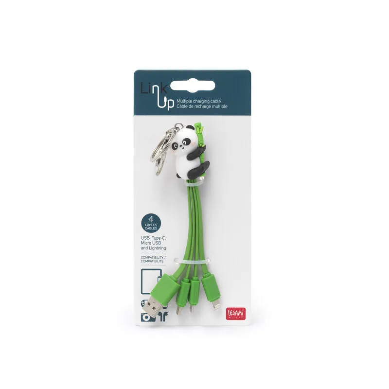 Legami Multi Cable Link Up Charger - Panda