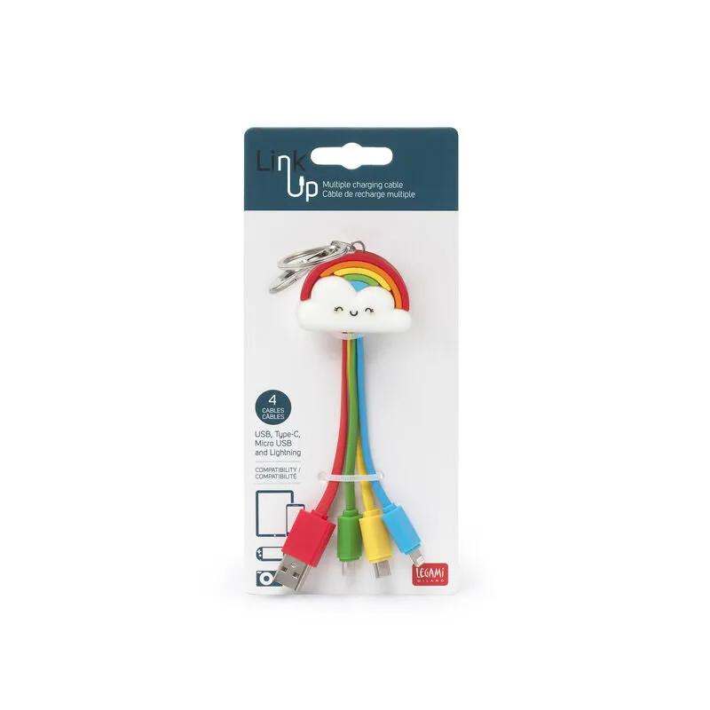 Legami Multi Cable Link Up Charger - Rainbow