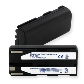 Lithium 7.2V 750MAh Battery For Canon BP-608 Elura and ZR