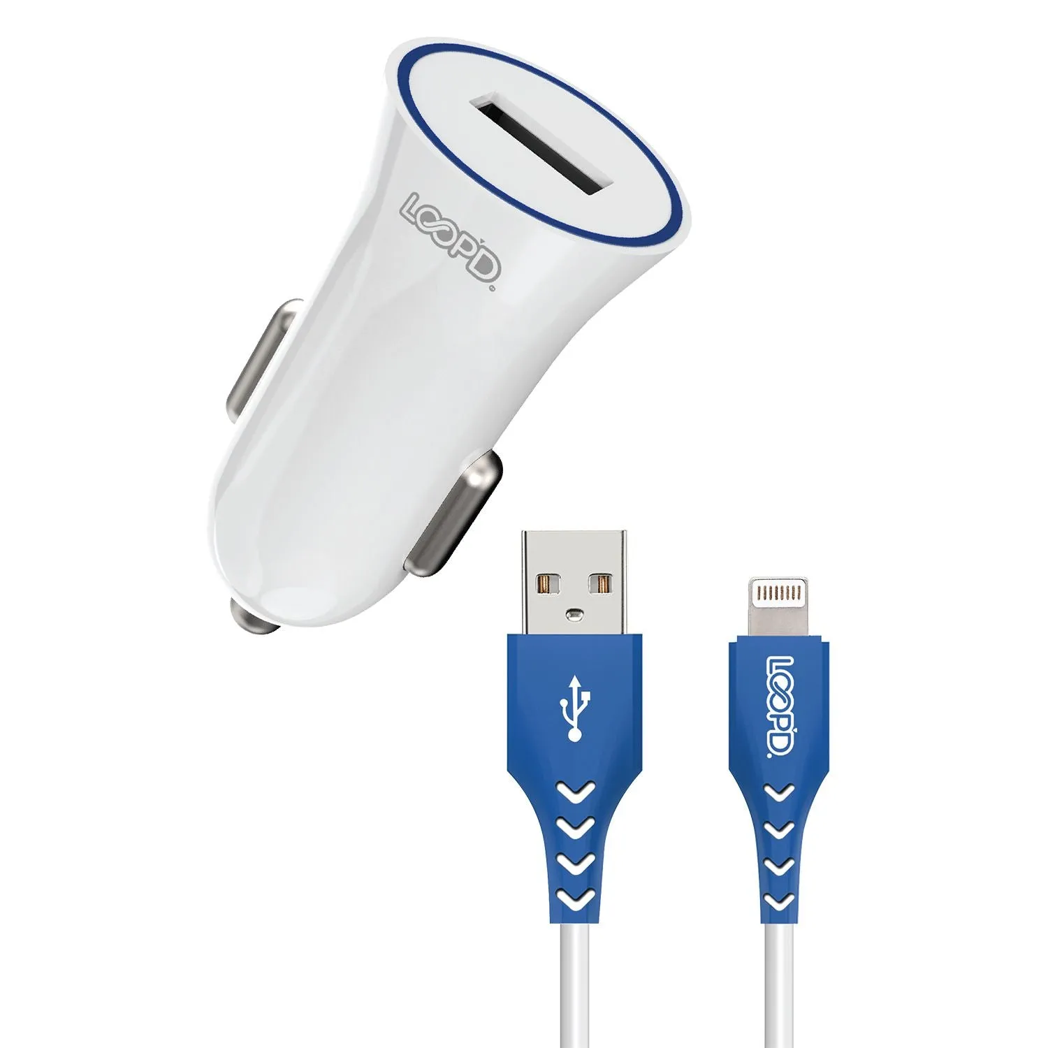 Loop’d 1 Port 2.1A Car Charger with MFI Cable