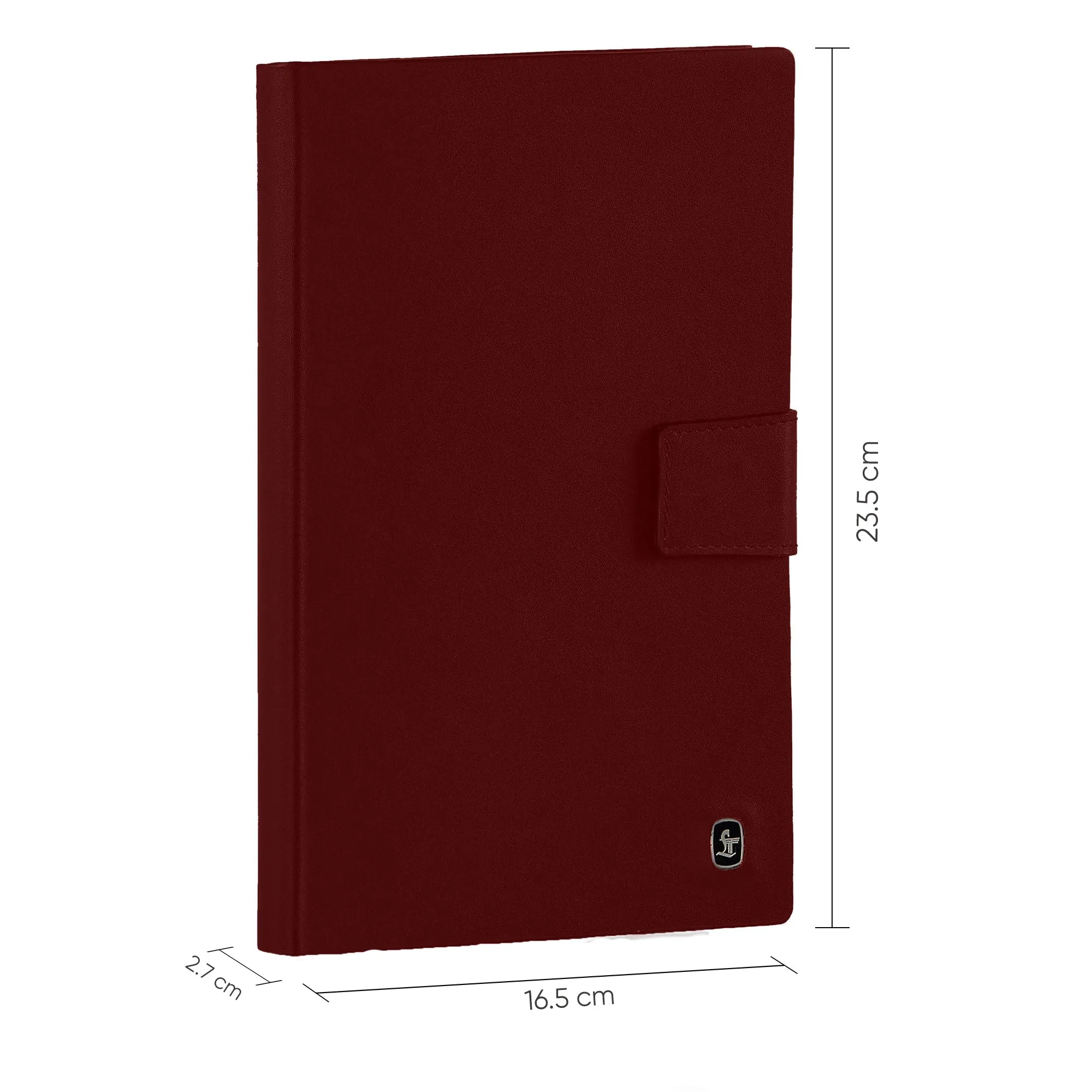 LT Smart Leather Notebook with Power Bank (5000 mAh) | Diary with Power Bank | Color: Nappa Cherry