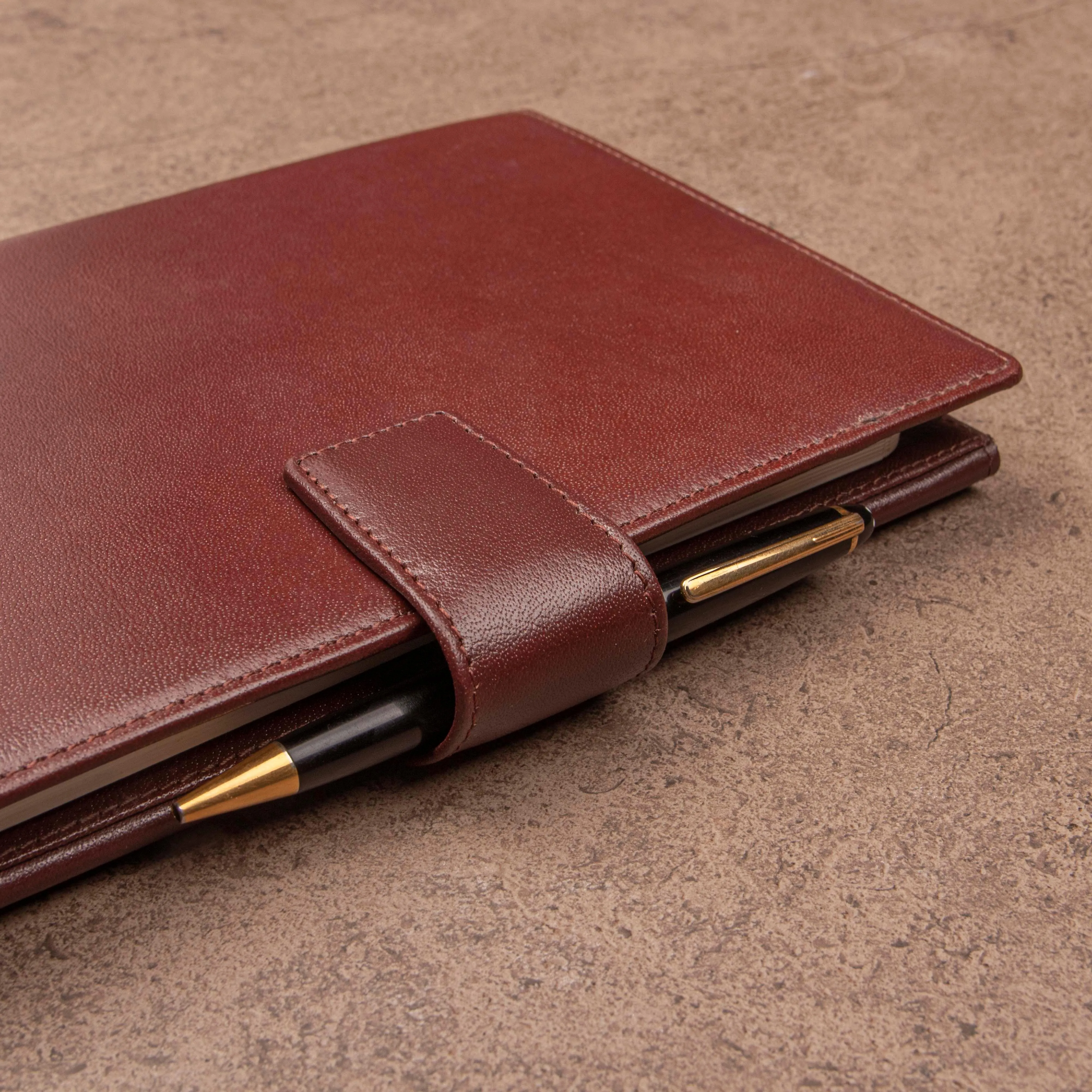 LT Smart Leather Notebook with Power Bank (5000 mAh) | Diary with Power Bank | Color: Nappa Cherry