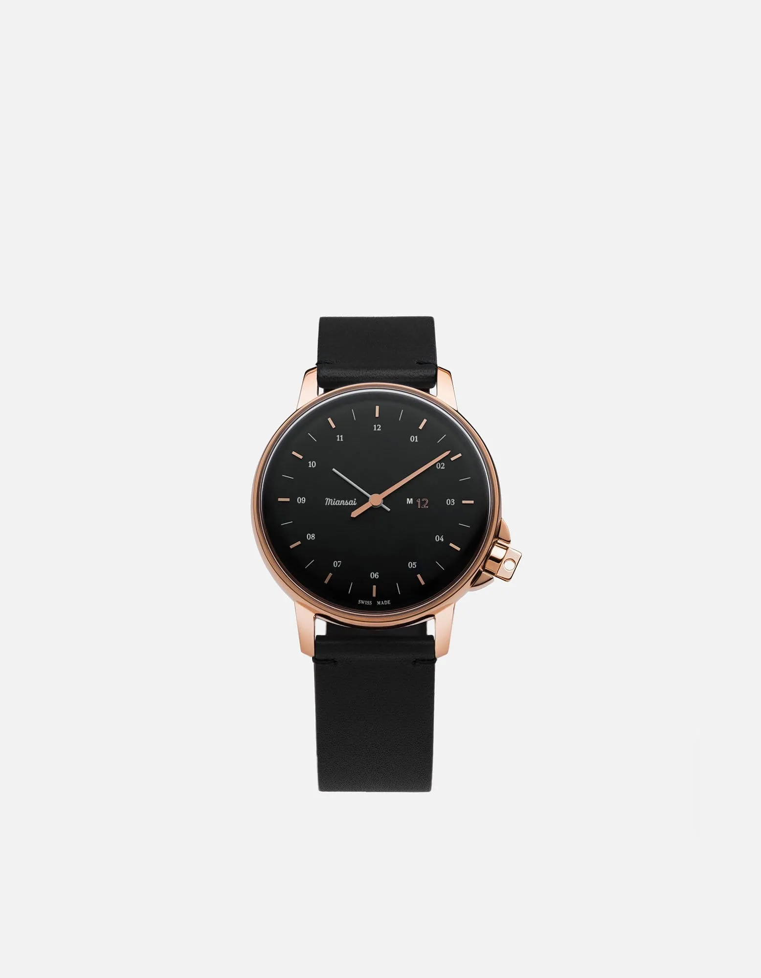 M12 Swiss Rose|Black Black Leather