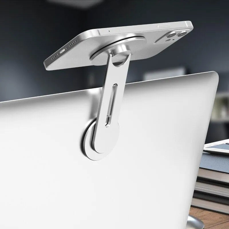 Magnetic Phone Holder Metal Laptop Monitor Bracket