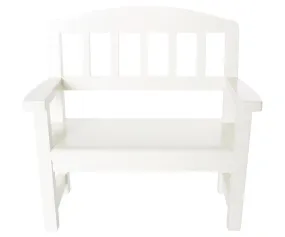 maileg poppenbankje wooden bench off white