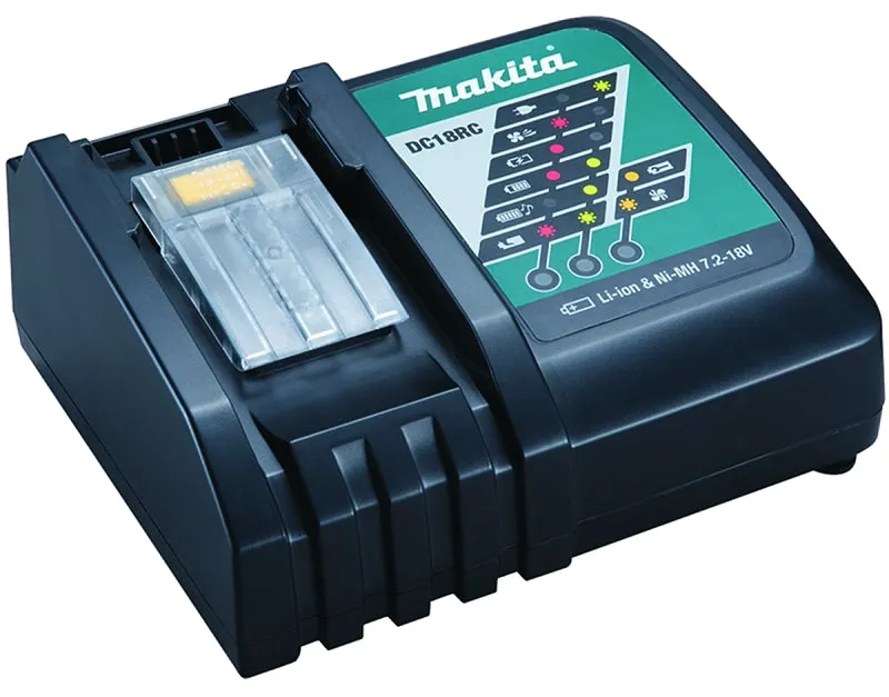 Makita DC18RC Battery Charger, 7.2 to 18 V Input, 1.5 to 5 Ah, 45 min Charge, Battery Included: No :EA: QUANTITY: 1