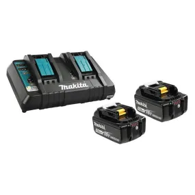 Makita Y-00359 18V 2 x 5.0Ah Li-Ion Battery & Dual-Port Charger Kit