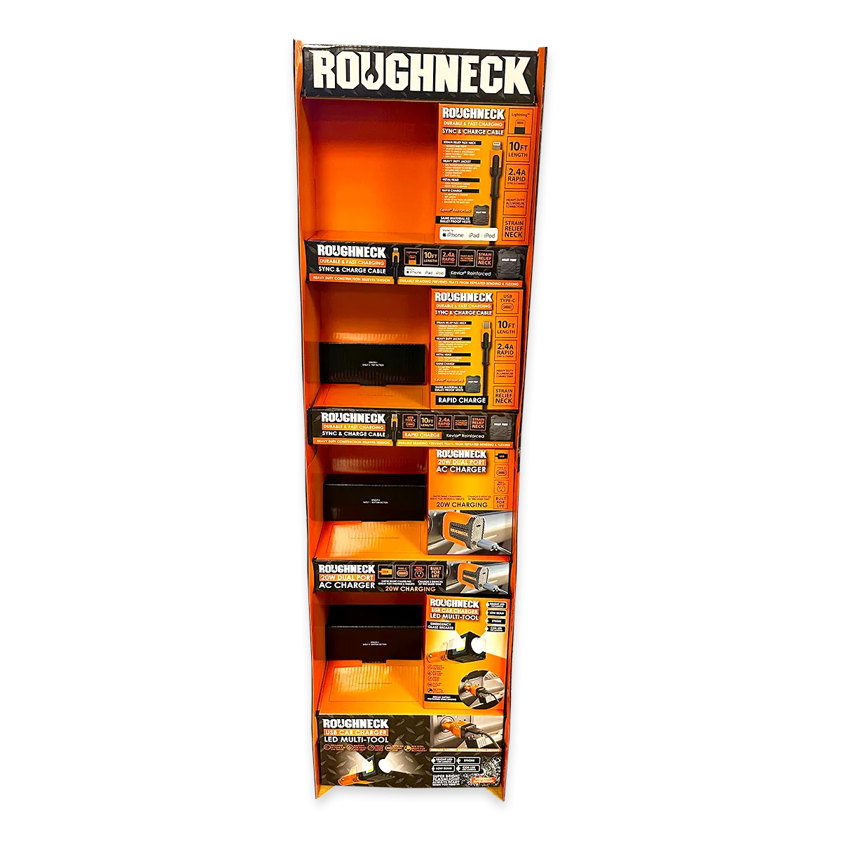 Merchandising Fixture- Corrugated Roughneck Tech Floor Display ONLY 977900