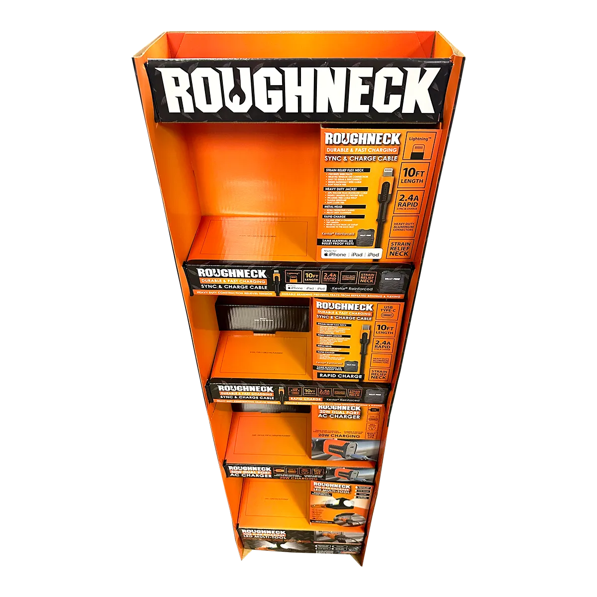 Merchandising Fixture- Corrugated Roughneck Tech Floor Display ONLY 977900