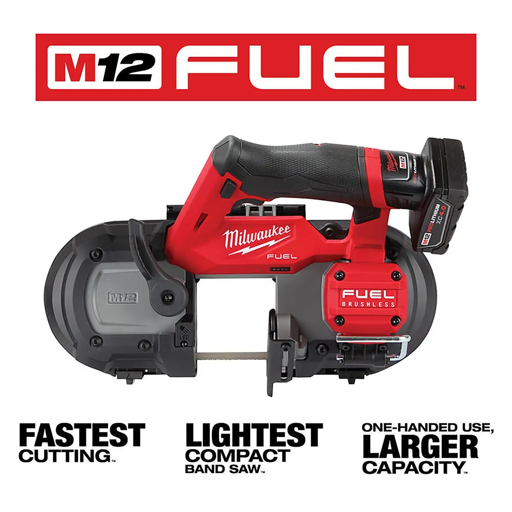 Milwaukee 2529-21XCB M12 FUEL 12V Compact Band Saw Kit w/Blades, and 2 Batteries