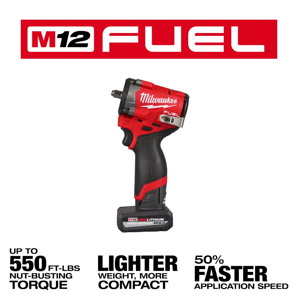 Milwaukee 2562-21 M12 FUEL 12V 3/8" Stubby Impact Wrench Kit