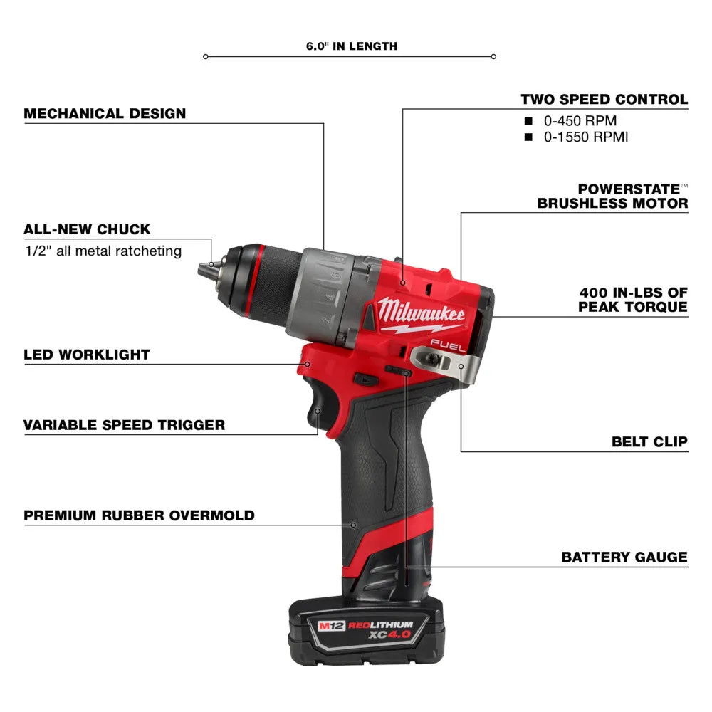 Milwaukee 3459-22 M12 FUEL 12V Cordless Commercial Tire Flat Repair Kit