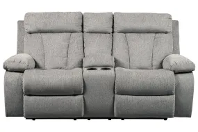 Mitchiner Fog Reclining Loveseat with Console