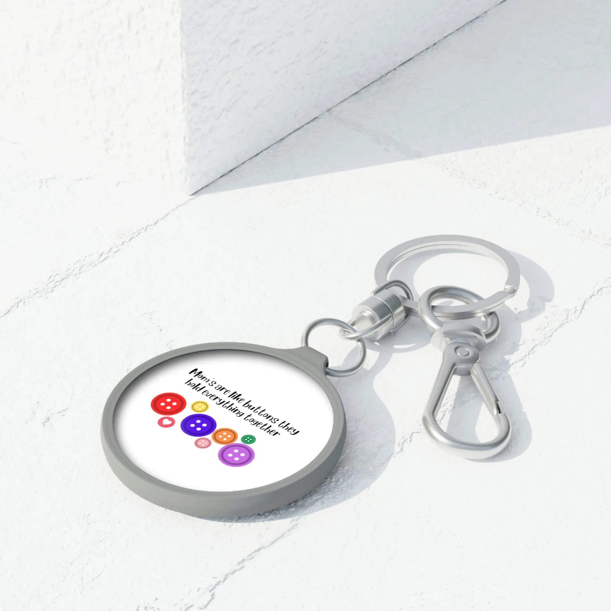 mom buttons Keyring Tag