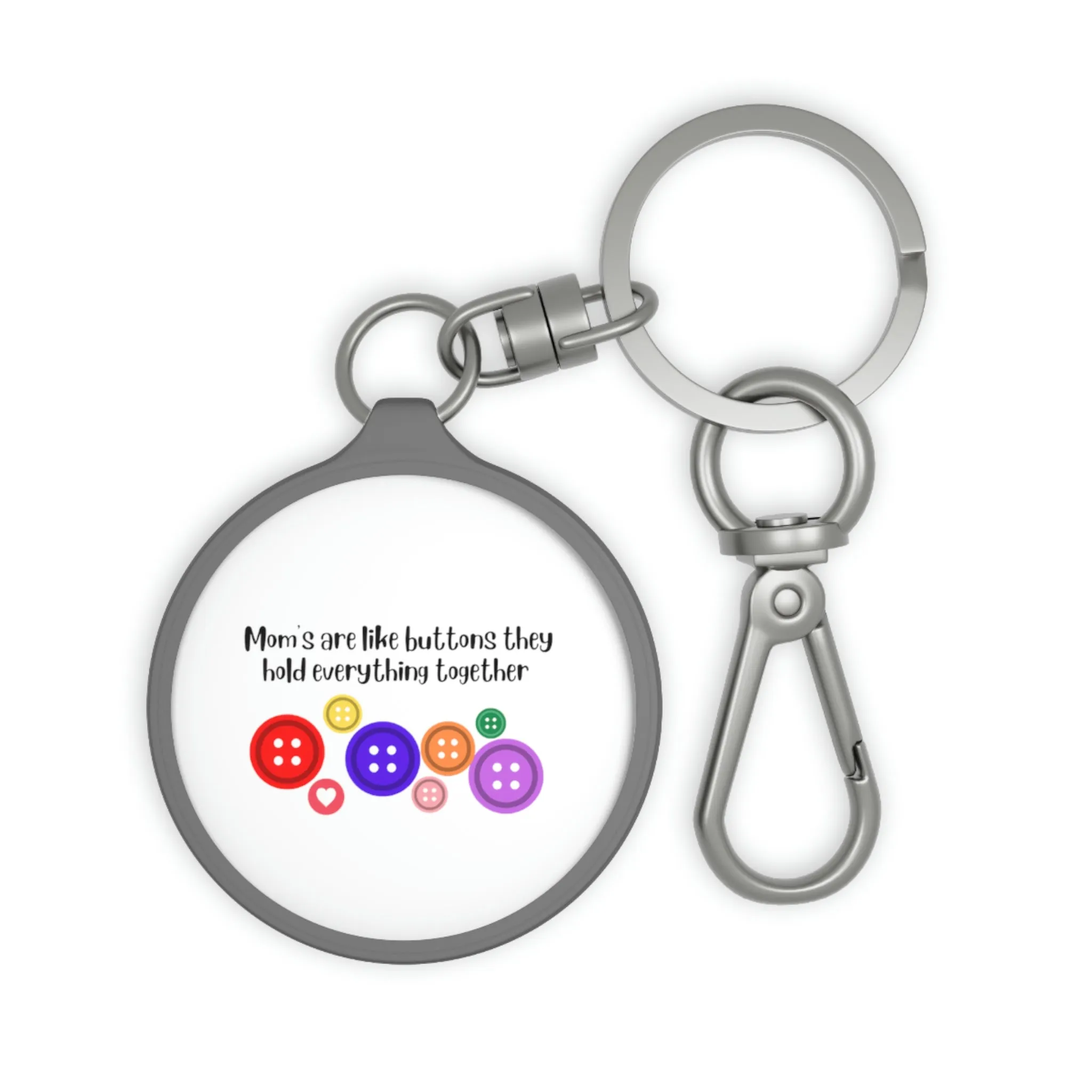 mom buttons Keyring Tag