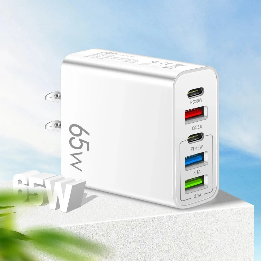 Multi Port Adaptor 65W Fast Charger - US Standard