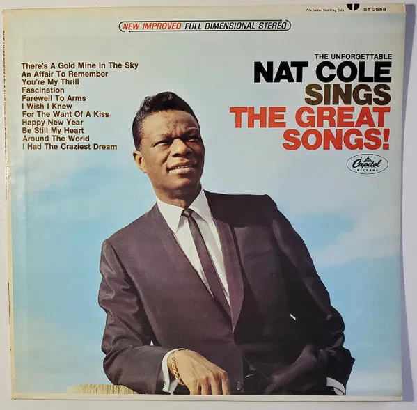 Nat Cole* - The Unforgettable Nat Cole Sings The Great Songs! - LP