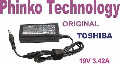 NEW Original Toshiba Charger Laptop 19V 3.42A 65W PA3714E-1AC3 Pro C660 L650 A11