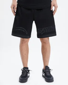 NFL LOS ANGELES CHARGERS TRIPLE BLACK LOGO PRO TEAM MEN'S SHORT (TRIPLE BLACK)