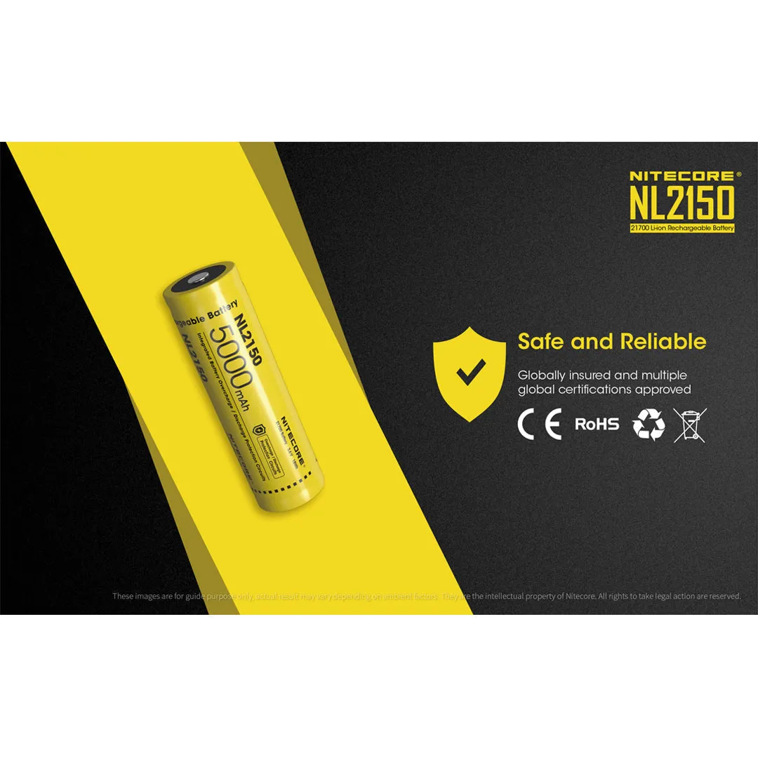 Nitecore NL2150 5000mAh Rechargeable 21700 Li-ion Battery