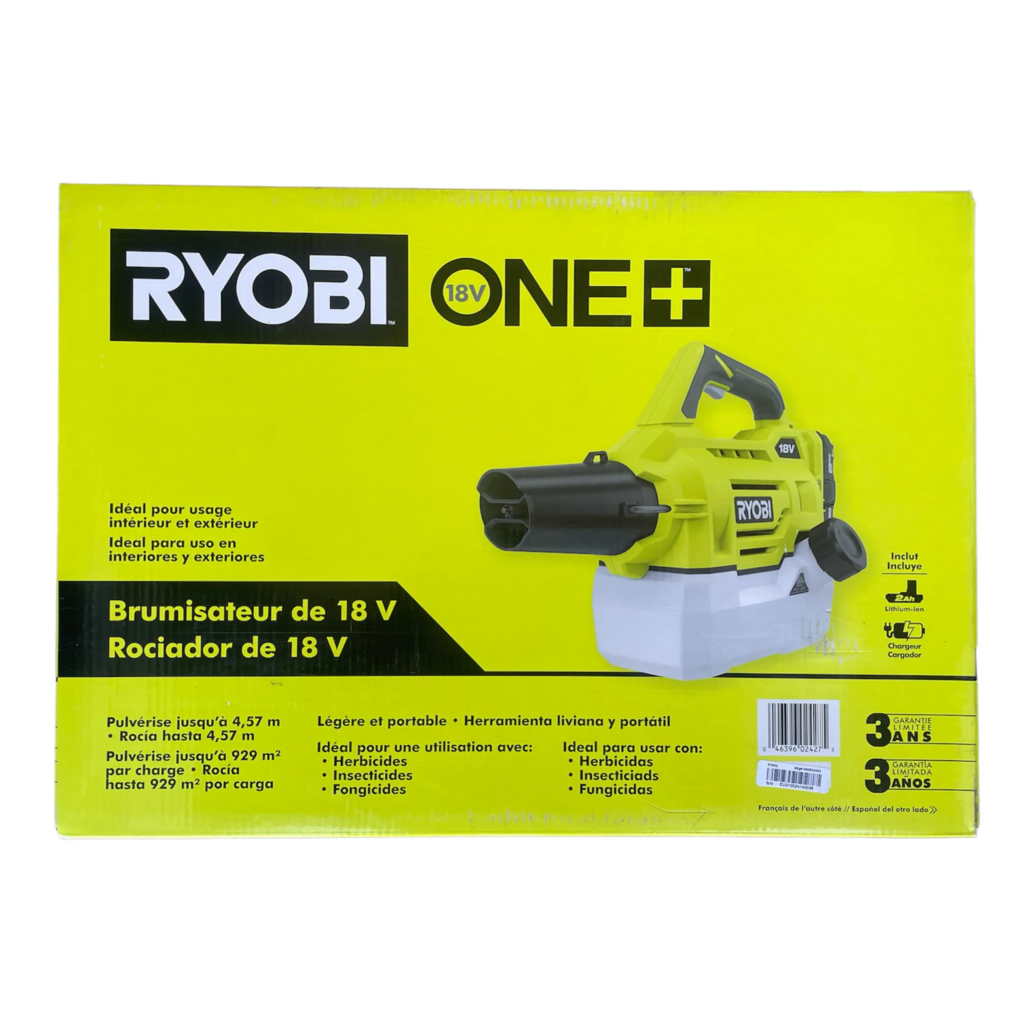 ONE  18-Volt Lithium-Ion Cordless Fogger/Mister with 2.0 Ah Battery and Charger Included