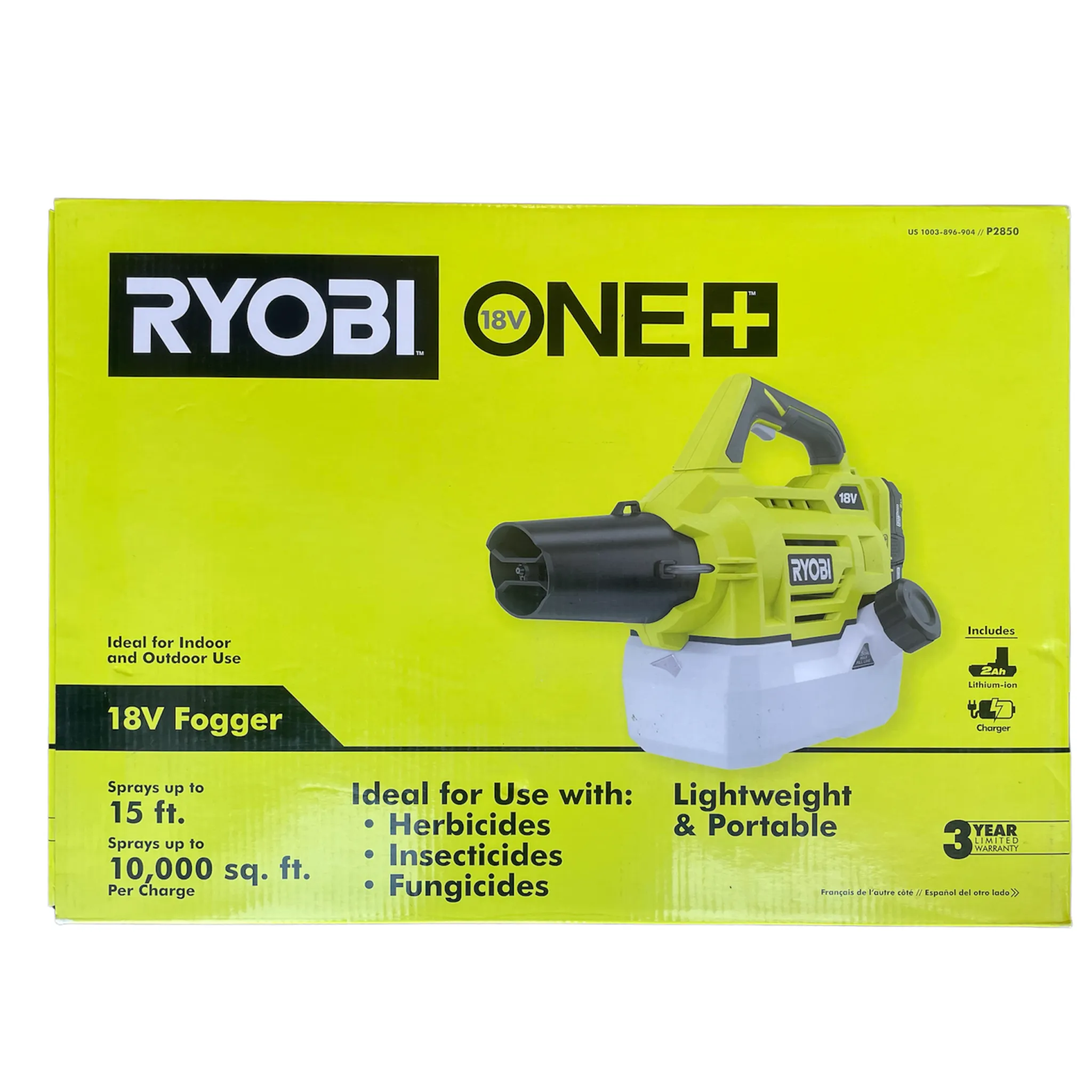 ONE  18-Volt Lithium-Ion Cordless Fogger/Mister with 2.0 Ah Battery and Charger Included