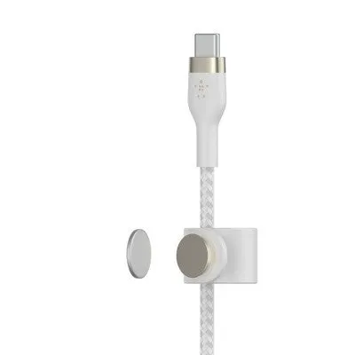 Open Box - Belkin BoostCharge Pro Flex USB-C Lightning Connector 10' Cable   Strap - Chardonnay