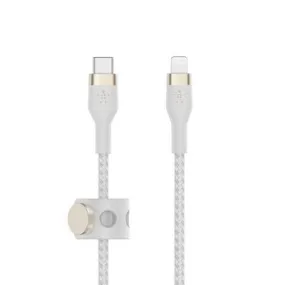 Open Box - Belkin BoostCharge Pro Flex USB-C Lightning Connector 10' Cable   Strap - Chardonnay