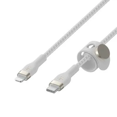 Open Box - Belkin BoostCharge Pro Flex USB-C Lightning Connector 10' Cable   Strap - Chardonnay