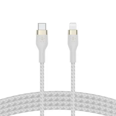 Open Box - Belkin BoostCharge Pro Flex USB-C Lightning Connector 10' Cable   Strap - Chardonnay