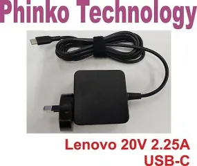 Original Genuine Lenovo 45W 20V 2.25A USB-C Power Suppy adapter Type-C Charger