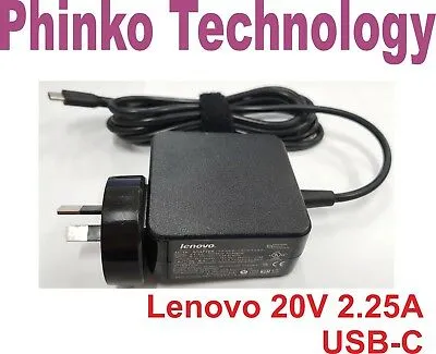 Original Genuine Lenovo 45W 20V 2.25A USB-C Power Suppy adapter Type-C Charger