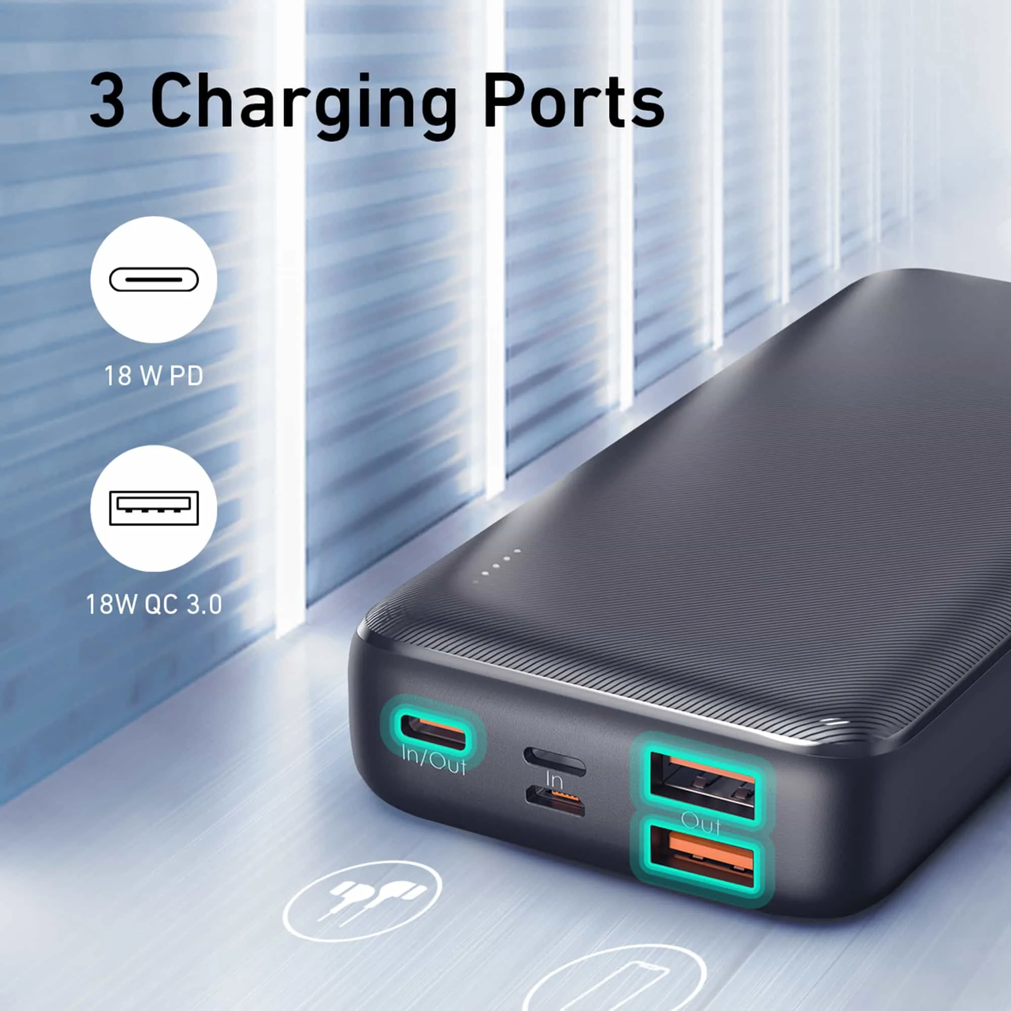 PB-N74S Basix Plus 22.5W PD QC 3.0 20000mAh Power Bank