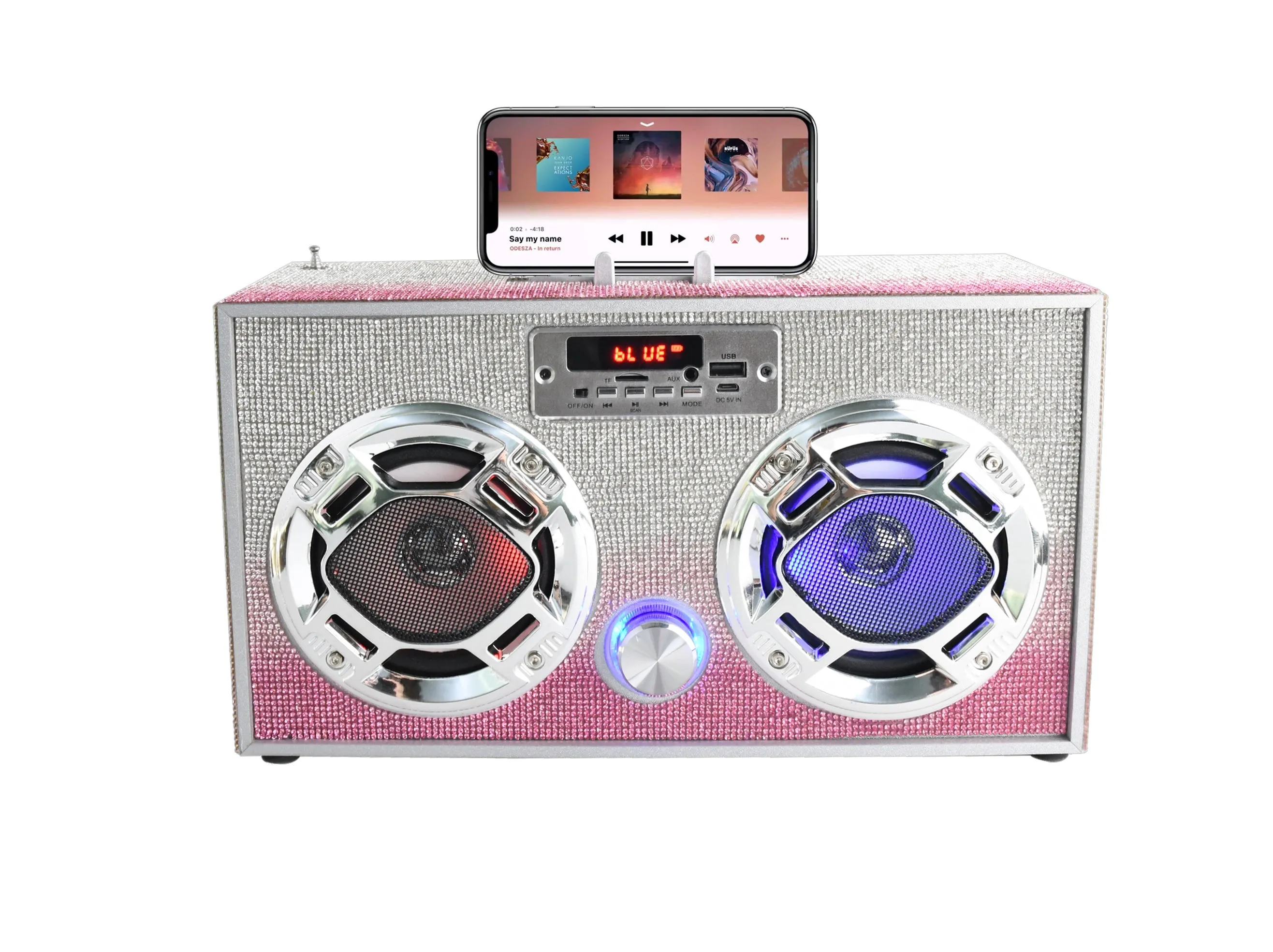 Pink Bling Retro Boombox