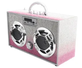 Pink Bling Retro Boombox