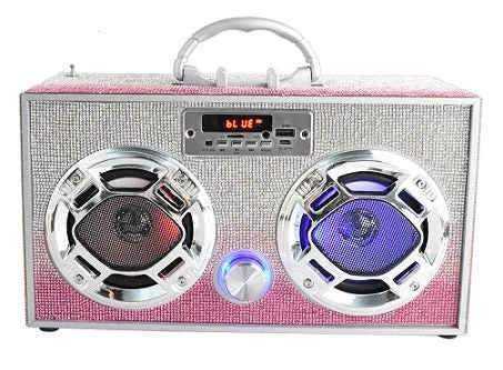 Pink Bling Retro Boombox