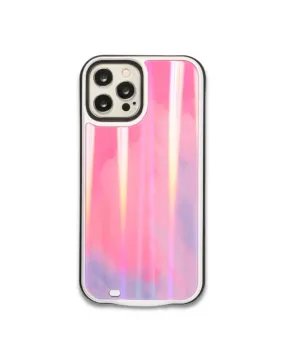 Pink Galaxy Laser Battery Case