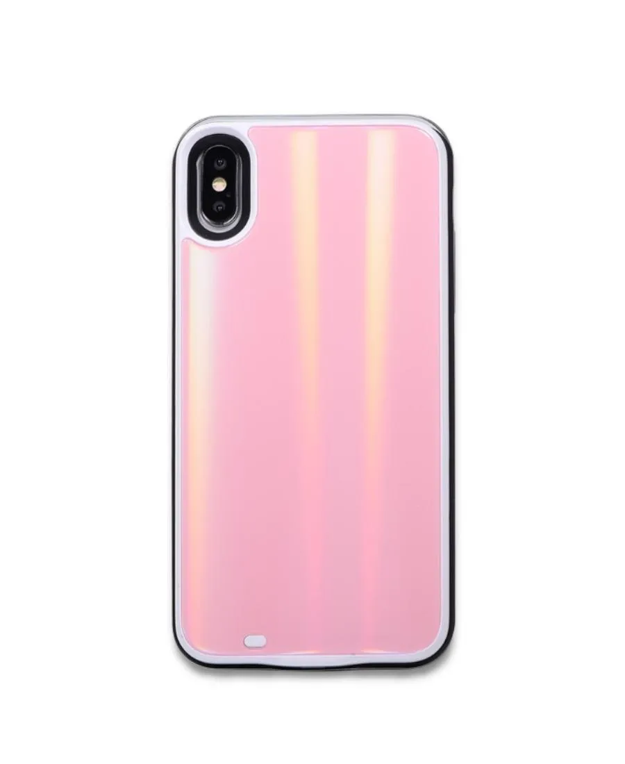 Pink Laser Holo Glass Battery Case