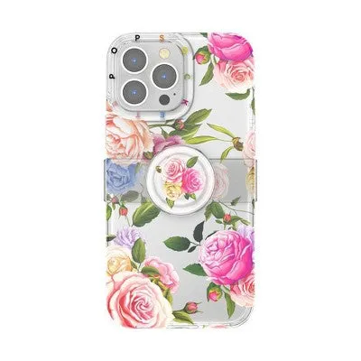 PopSockets PopCase Apple iPhone 13 Pro Max PopGrip Slide Case  - Vintage Floral