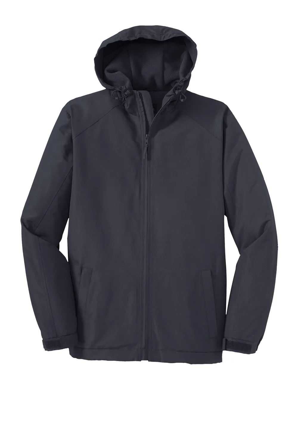 Port Authority Mens Charger Wind & Water Resistant Full Zip Hooded Jacket - Battleship Grey