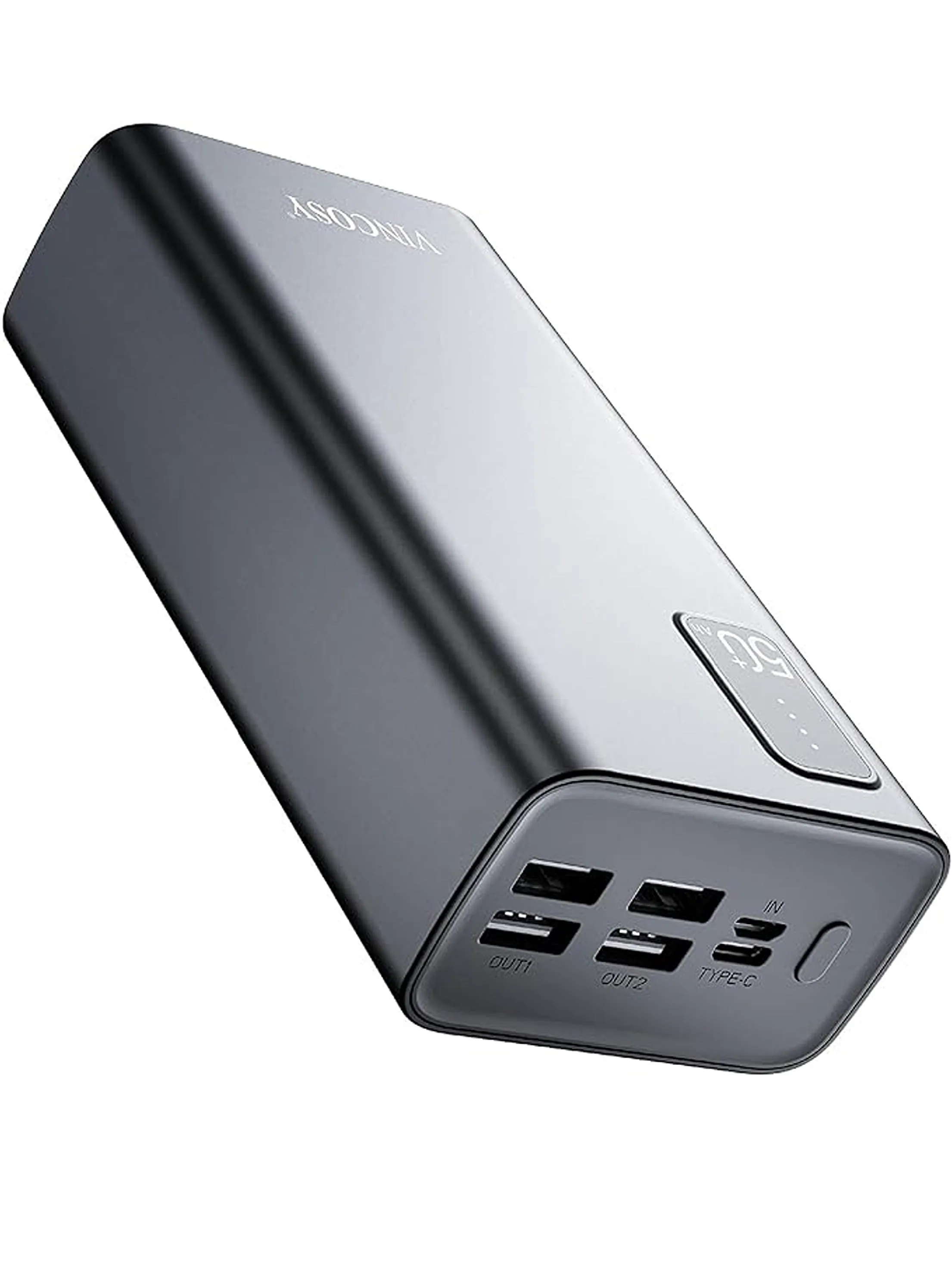 Power Bank 50000Mah, 2 Inputs 4 Outputs 2.1A, Fast Charging