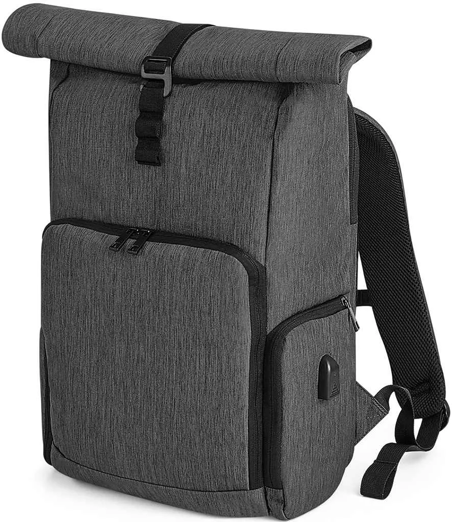 Quadra Q-Tech Charge Roll-Top Backpack | Granite Marl