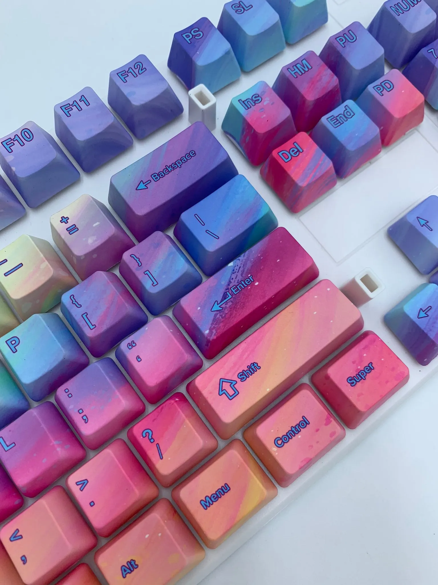 Rainbow Sherbet Keycap Set - Alpherior Keys