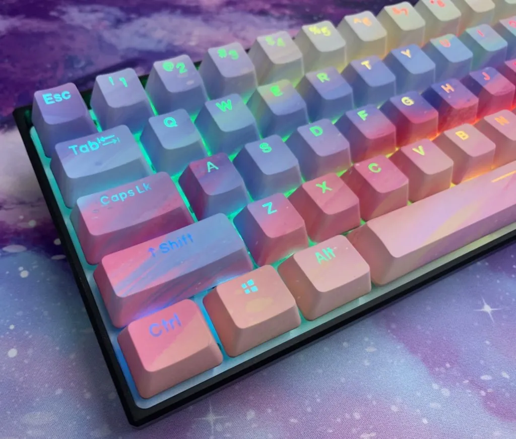 Rainbow Sherbet Keycap Set - Alpherior Keys