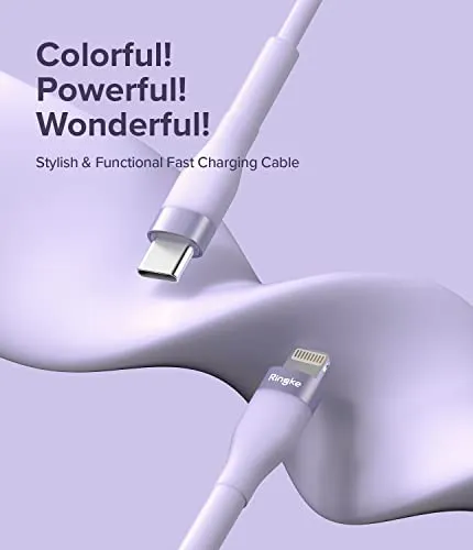 Ringke Fast Charging Pastel Cable USB Type-C to Lightning - Purple (1.2m)