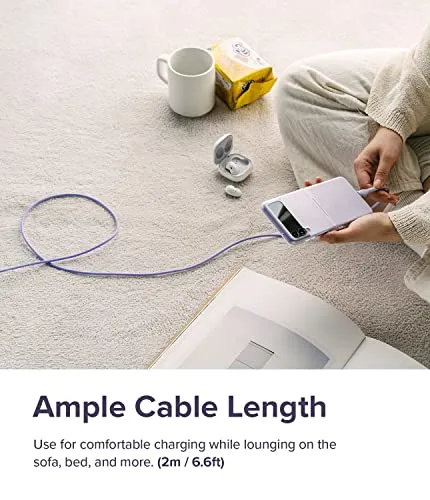 Ringke Fast Charging Pastel Cable USB Type-C to Lightning - Purple (1.2m)