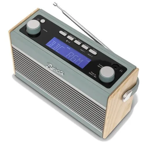 Roberts Rambler BTS DAB DAB  FM RDS Stereo Digital Radio with Bluetooth Alarms and ECO Power Saving Mode Duck Egg Blue