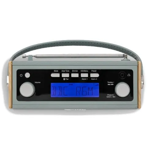 Roberts Rambler BTS DAB DAB  FM RDS Stereo Digital Radio with Bluetooth Alarms and ECO Power Saving Mode Duck Egg Blue