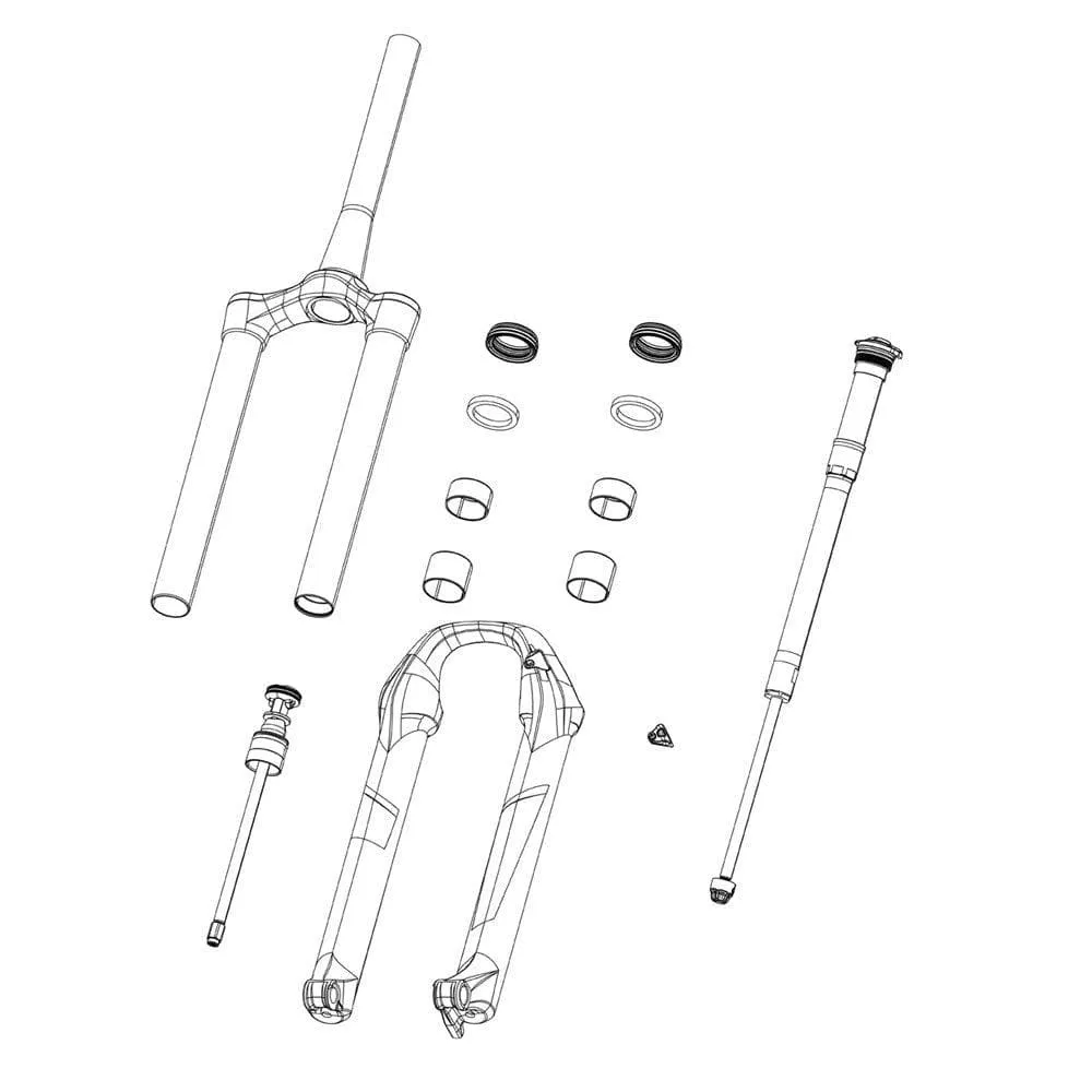 Rockshox Spare - Front Suspension Internals Right Damper Tube Charger Damper(New Version With Turned Indicator Mark):