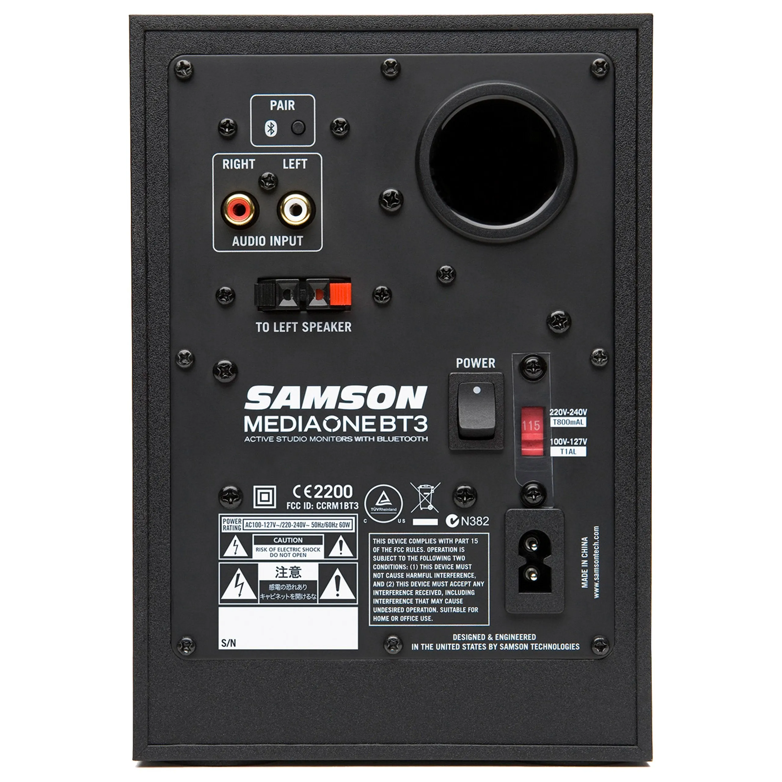 Samson MediaOne BT3 Active Studio Monitors with Bluetooth